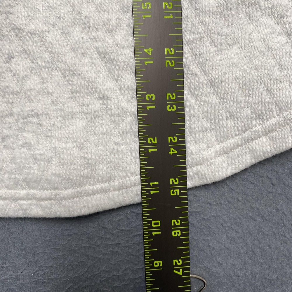 Eddie Bauer Pullover Womens Small Gray Quilted 1/2 Zip Mock Neck Sweatshirt - Picture 9 of 10